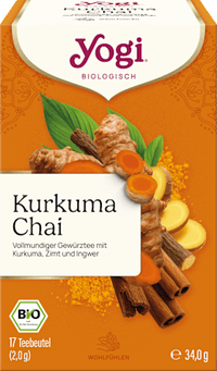 Gewürztee "Kurkuma Chai" mit Kurkuma, Zimt & Ingwer (17 Beutel), 34 g