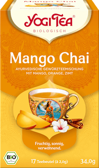 Mango Chai kruidenthee met mango, sinaasappel en kaneel (17 theezakjes), 34 g