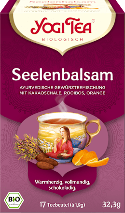 Kruidenthee "Soul Balm" met cacaoschil, rooibos &amp; sinaasappel (17 theezakjes), 32,3 g