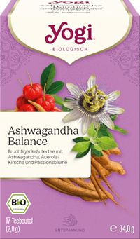 Kräutertee "Ashwagandha Balance" mit Ashwagandha, Acerola-Kirsche & Passionsblume (17 Beutel), 34 g