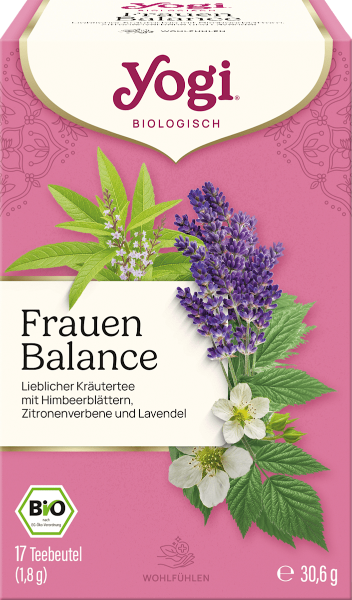 YOGI TEA Kräutertee, Frauen Balance mit Himbeerblättern, Zitronenverbene & Lavendel (17 Beutel), 30,6 g