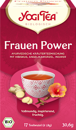 Kruidenthee "Women's Power" met hibiscus, engelwortel en gember (17 theezakjes), 30,6 g
