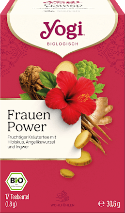 Kräutertee "Frauen Power" mit Hibiskus, Angelikawurzel & Ingwer (17 Beutel), 30,6 g