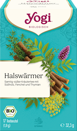 Kräutertee "Halswärmer" mit Süßholz, Fenchel & Thymian (17 Beutel), 32,3 g