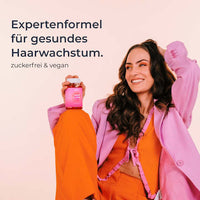 Haarvitamine Hair Glow Biotin I B12 + 8 Essentials Gummies (45 Stück), 121 g