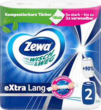 Keukenrol Wisch&amp;Weg eXtra Lang (2x86 vellen), 2 stuks