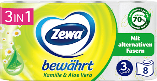 Toiletpapier bewezen kamille 3-laags (16x150 vellen), 16 stuks