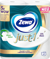 Toiletpapier Just1 4-laags (4x99 vellen), 4 stuks