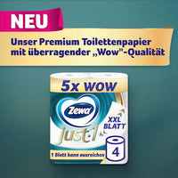 Toiletpapier Just1 4-laags (4x99 vellen), 4 stuks