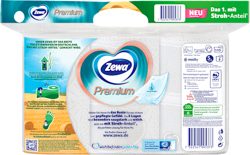 Premium 5-laags toiletpapier (6x110 vellen), 6 stuks