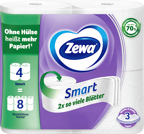 Smart 3-laags toiletpapier (4x300 vellen), 4 stuks