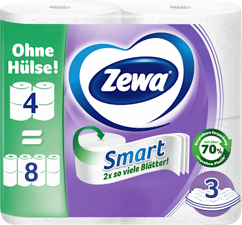 Smart 3-laags toiletpapier (4x300 vellen), 4 stuks