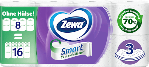 Smart 3-laags toiletpapier (8x300 vellen), 8 stuks