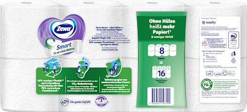 Smart 3-laags toiletpapier (8x300 vellen), 8 stuks