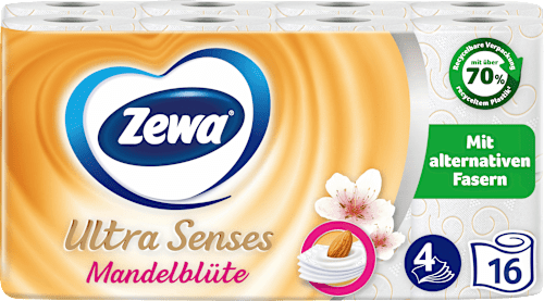 Toiletpapier Ultra Senses Amandelbloesem 4-laags (16x135 vellen), 16 stuks