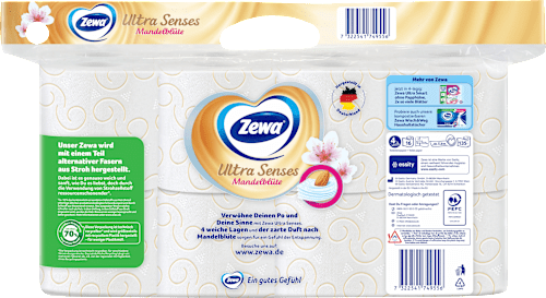 Toiletpapier Ultra Senses Amandelbloesem 4-laags (16x135 vellen), 16 stuks