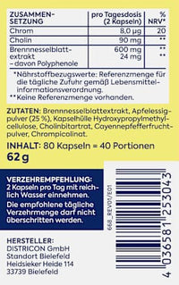 Apfelessig + Brennnessel Kapseln 80 St, 62 g