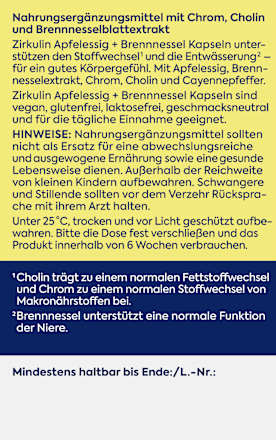 Apfelessig + Brennnessel Kapseln 80 St, 62 g