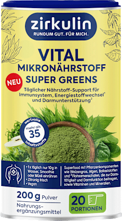 Vital Mikronährstoffe Super Greens Pulver, 200 g