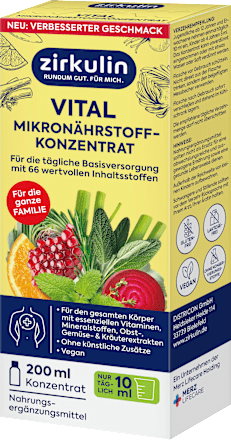 Vital Nährstoffkonzentrat, 200 ml