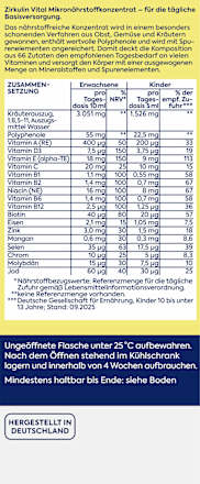 Vital Nährstoffkonzentrat, 200 ml
