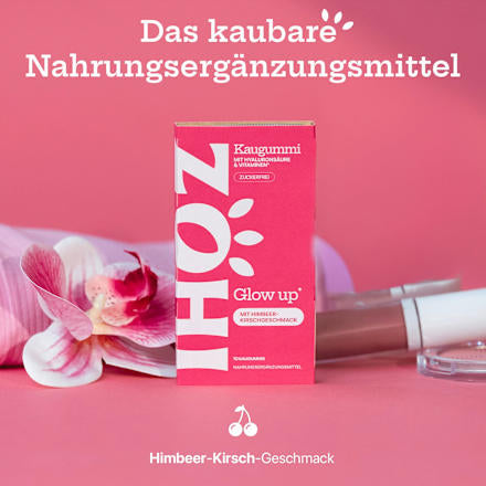Kaugummi, Glow up Himbeer-Kirsche, zuckerfrei, 10 St