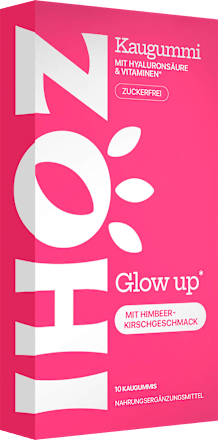 Kaugummi, Glow up Himbeer-Kirsche, zuckerfrei, 10 St