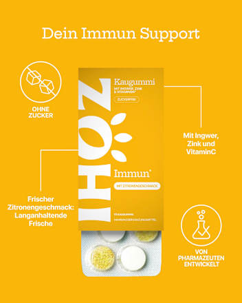 Kaugummi, Immun Zitrone, zuckerfrei, 10 St