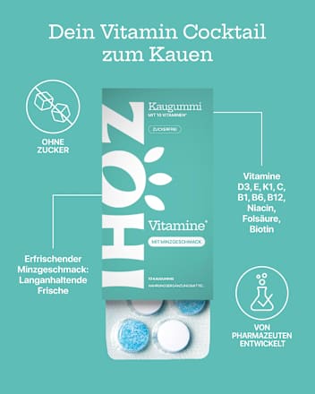 Kaugummi, Vitamine Minze, zuckerfrei, 10 St