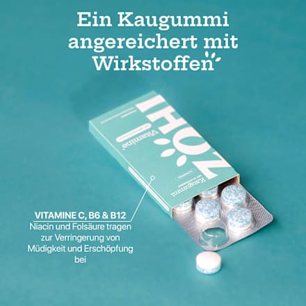 Kaugummi, Vitamine Minze, zuckerfrei, 10 St